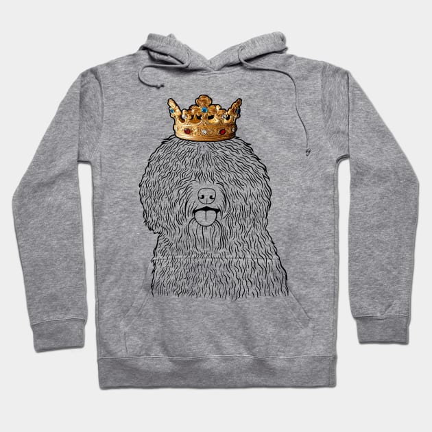 Spanish Water Dog King Queen Wearing Crown Hoodie by millersye